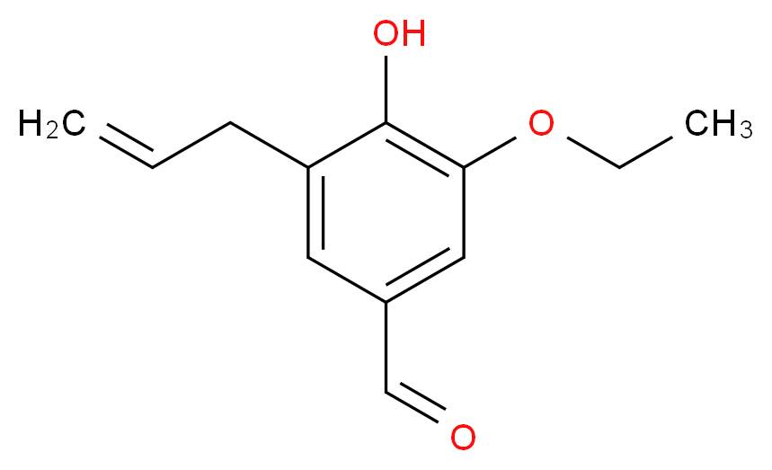 3-ethoxy-4-hydroxy-5-(prop-2-en-1-yl)benzaldehyde_分子结构_CAS_225939-34-4