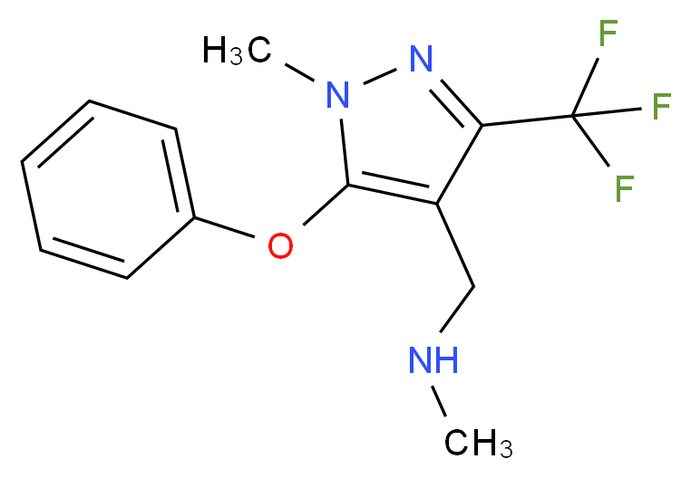 N-methyl-[1-methyl-5-phenoxy-3-(trifluoromethyl)-1H-pyrazol-4-yl]methylamine_分子结构_CAS_912569-73-4)