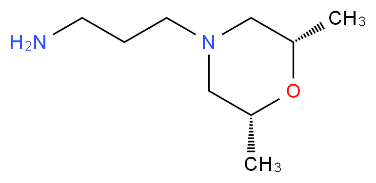 3-[(2R,6S)-2,6-dimethylmorpholin-4-yl]propan-1-amine_分子结构_CAS_857070-96-3