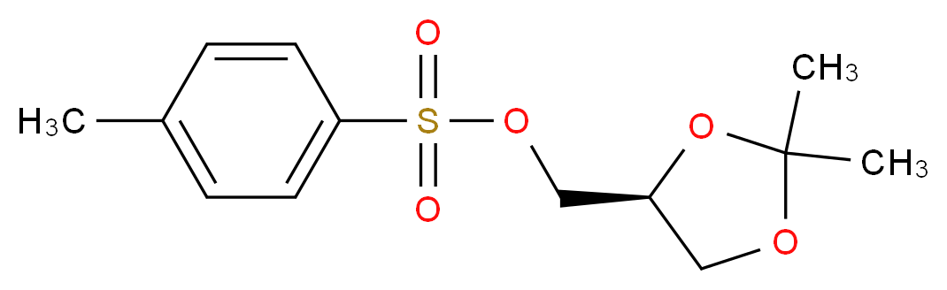 [(4S)-2,2-dimethyl-1,3-dioxolan-4-yl]methyl 4-methylbenzene-1-sulfonate_分子结构_CAS_23735-43-5