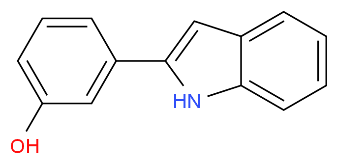 3-(1H-indol-2-yl)phenol_分子结构_CAS_40756-70-5