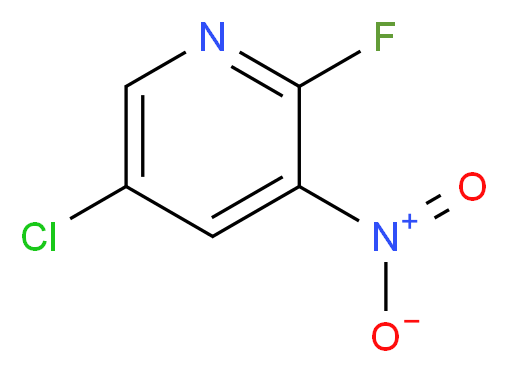 5-chloro-2-fluoro-3-nitropyridine_分子结构_CAS_60186-16-5