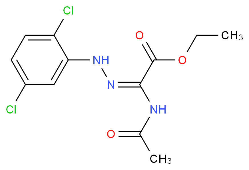 Ethyl 2-(acetylamino)-2-[2-(2,5-dichlorophenyl)-hydrazono]acetate_分子结构_CAS_)