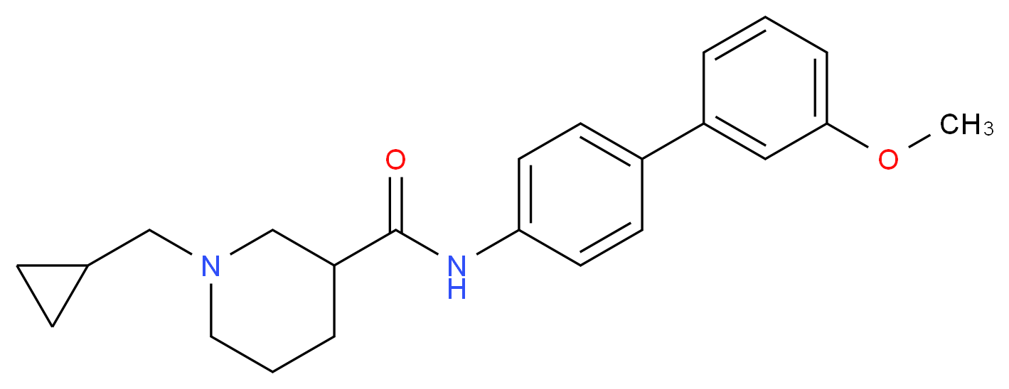 1-(cyclopropylmethyl)-N-(3'-methoxy-4-biphenylyl)-3-piperidinecarboxamide_分子结构_CAS_)