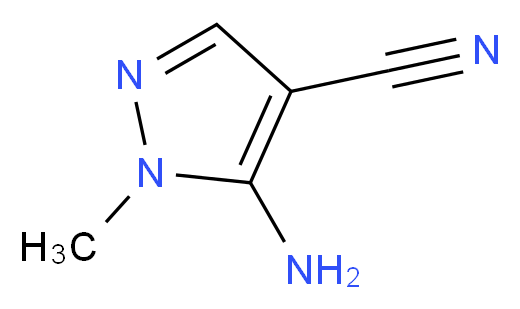 5-Amino-1-methyl-1H-pyrazole-4-carbonitrile_分子结构_CAS_5334-41-8)