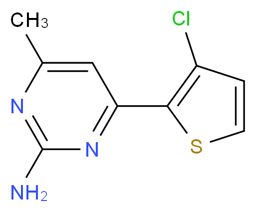 4-(3-chlorothiophen-2-yl)-6-methylpyrimidin-2-amine_分子结构_CAS_863305-81-1