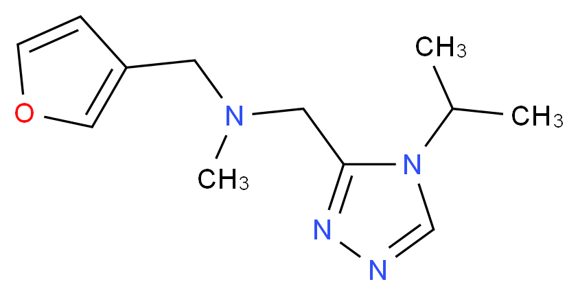 (3-furylmethyl)[(4-isopropyl-4H-1,2,4-triazol-3-yl)methyl]methylamine_分子结构_CAS_)