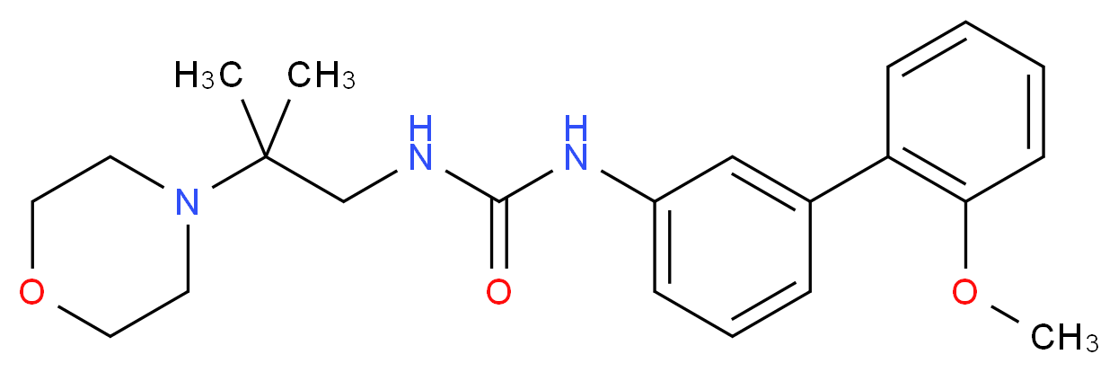 N-(2'-methoxybiphenyl-3-yl)-N'-(2-methyl-2-morpholin-4-ylpropyl)urea_分子结构_CAS_)