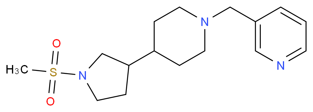 3-({4-[1-(methylsulfonyl)-3-pyrrolidinyl]-1-piperidinyl}methyl)pyridine_分子结构_CAS_)