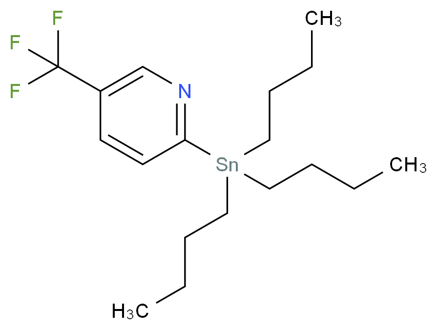 2-(tributylstannyl)-5-(trifluoromethyl)pyridine_分子结构_CAS_659722-71-1