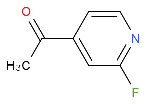 1-(2-FLUOROPYRIDIN-4-YL)ETHANONE_分子结构_CAS_111887-72-0)