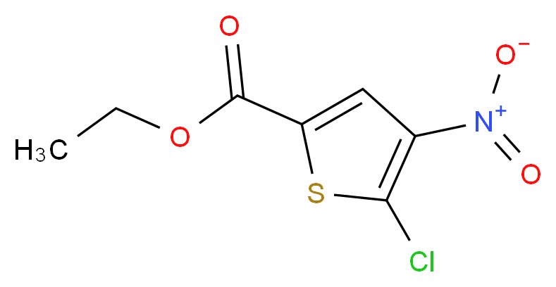 Ethyl 5-chloro-4-nitrothiophene-2-carboxylate_分子结构_CAS_57800-76-7)