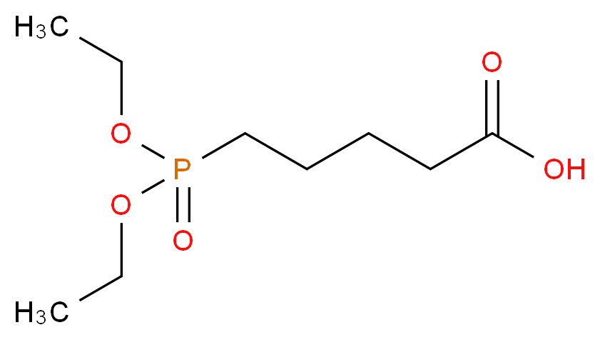 5-(diethoxyphosphoryl)pentanoic acid_分子结构_CAS_55881-52-2