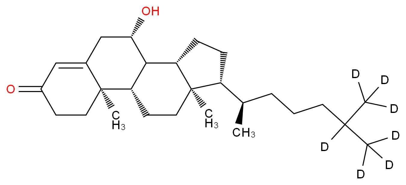 7β-Hydroxy-4-cholesten-3-one-d7_分子结构_CAS_)
