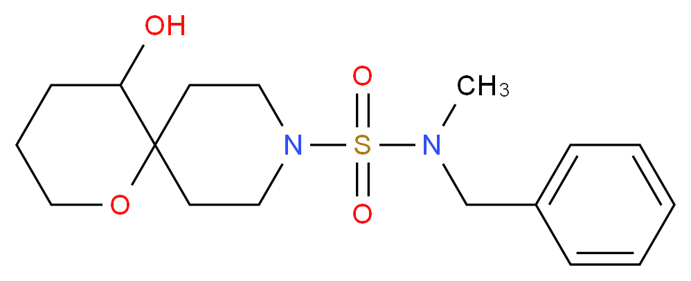 N-benzyl-5-hydroxy-N-methyl-1-oxa-9-azaspiro[5.5]undecane-9-sulfonamide_分子结构_CAS_)