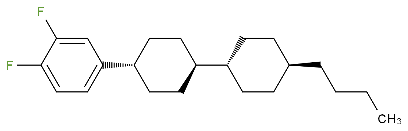 1,2-difluoro-4-[(1r,4r)-4-[(1s,4r)-4-butylcyclohexyl]cyclohexyl]benzene_分子结构_CAS_82832-58-4