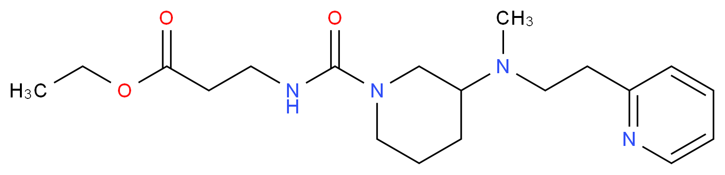 ethyl N-[(3-{methyl[2-(2-pyridinyl)ethyl]amino}-1-piperidinyl)carbonyl]-beta-alaninate_分子结构_CAS_)