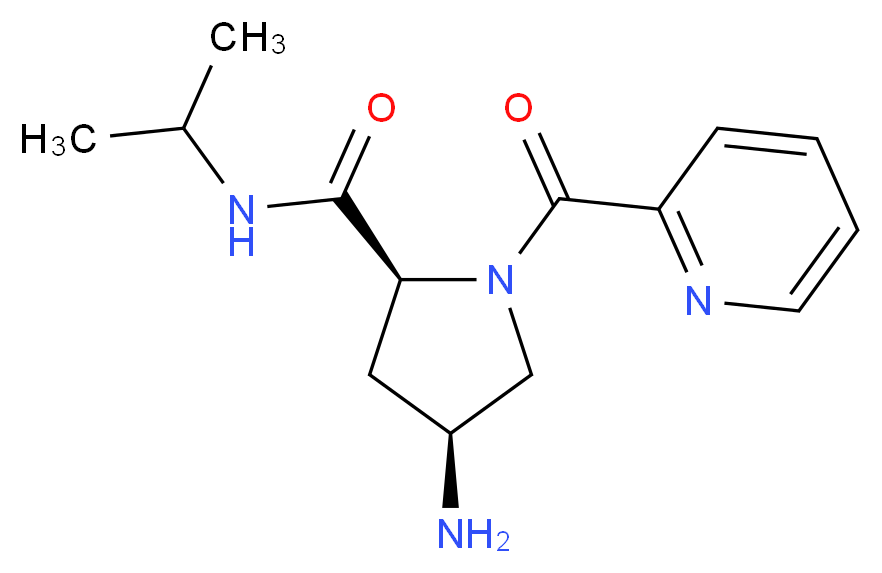 (2S,4S)-4-amino-N-isopropyl-1-(pyridin-2-ylcarbonyl)pyrrolidine-2-carboxamide_分子结构_CAS_)