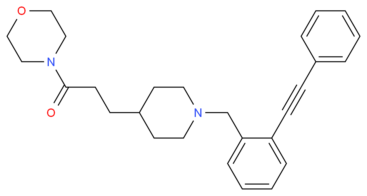 4-(3-{1-[2-(phenylethynyl)benzyl]-4-piperidinyl}propanoyl)morpholine_分子结构_CAS_)
