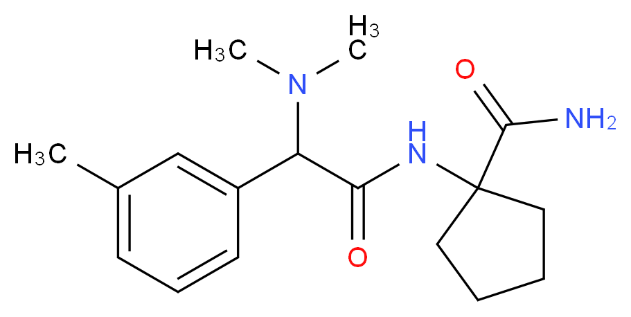 1-{[(dimethylamino)(3-methylphenyl)acetyl]amino}cyclopentanecarboxamide_分子结构_CAS_)