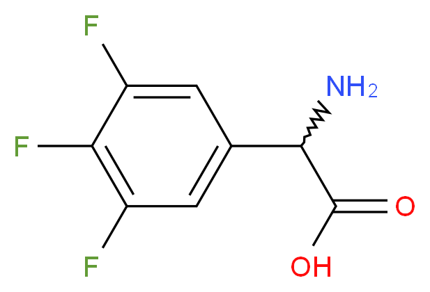 2-amino-2-(3,4,5-trifluorophenyl)acetic acid_分子结构_CAS_261952-27-6