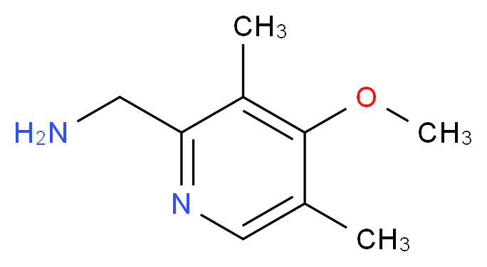 (4-Methoxy-3,5-dimethylpyridin-2-yl)methanamine_分子结构_CAS_)