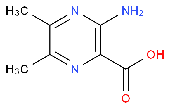 3-AMINO-5,6-DIMETHYL-2-PYRAZINECARBOXYLIC ACID_分子结构_CAS_6294-71-9)
