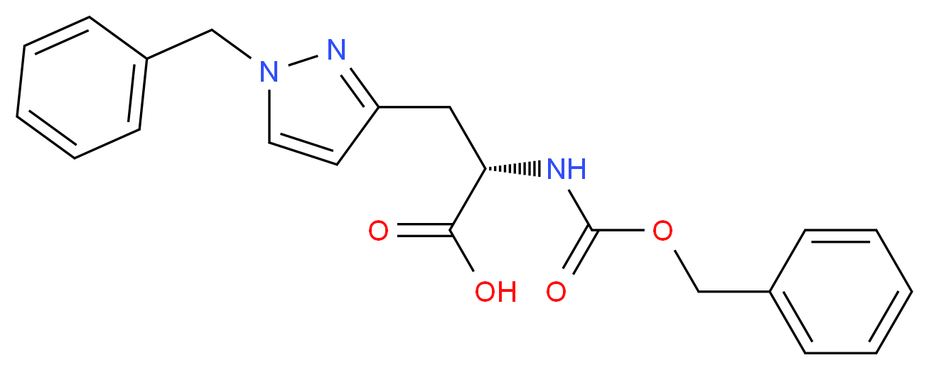 Z-His(Bzl)-OH_分子结构_CAS_21929-66-8)