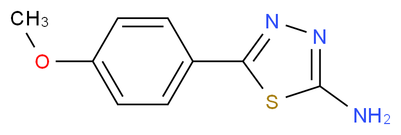 5-(4-Methoxyphenyl)[1,3,4]thiadiazol-2-ylamine_分子结构_CAS_1014-25-1)