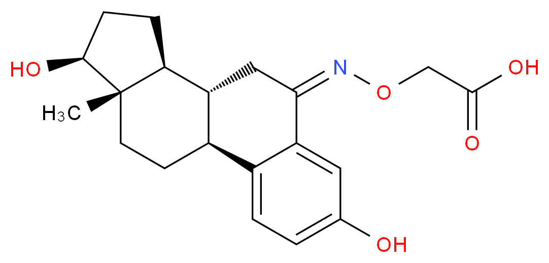 β-Estradiol-6-one 6-(O-carboxymethyloxime)_分子结构_CAS_35048-47-6)