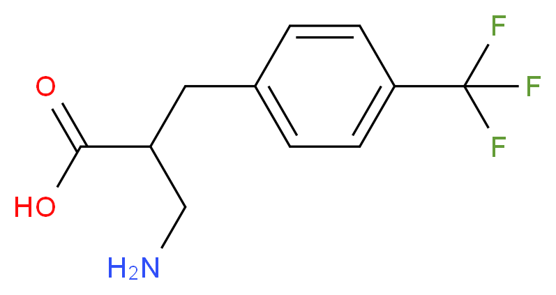 3-amino-2-{[4-(trifluoromethyl)phenyl]methyl}propanoic acid_分子结构_CAS_910443-97-9