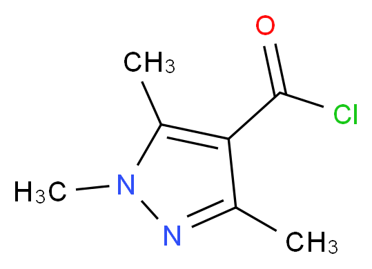 1,3,5-Trimethyl-1H-pyrazole-4-carbonyl chloride_分子结构_CAS_98298-63-6)