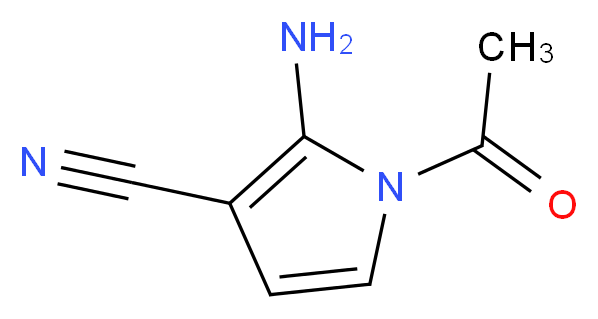 1-acetyl-2-amino-1H-pyrrole-3-carbonitrile_分子结构_CAS_724462-18-4)