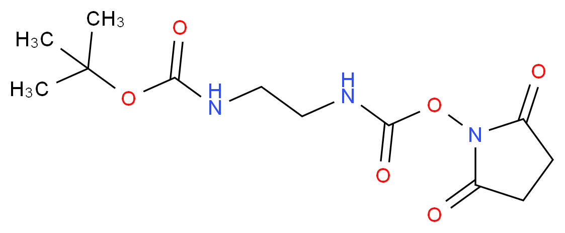 tert-butyl N-[2-({[(2,5-dioxopyrrolidin-1-yl)oxy]carbonyl}amino)ethyl]carbamate_分子结构_CAS_254100-95-3