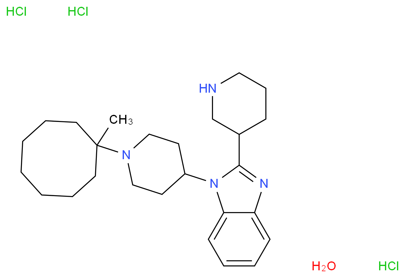 MCOPPB trihydrochloride hydrate_分子结构_CAS_1028969-49-4(freebase))