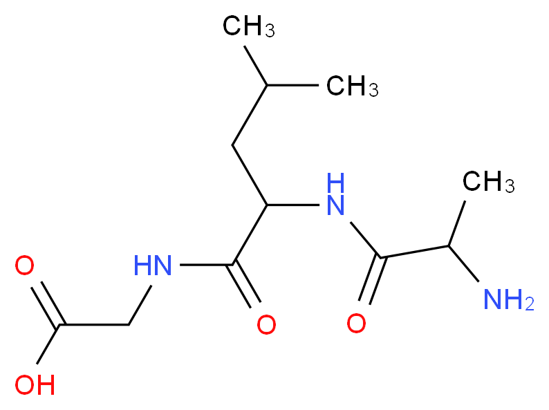 2-[2-(2-aminopropanamido)-4-methylpentanamido]acetic acid_分子结构_CAS_82267-71-8