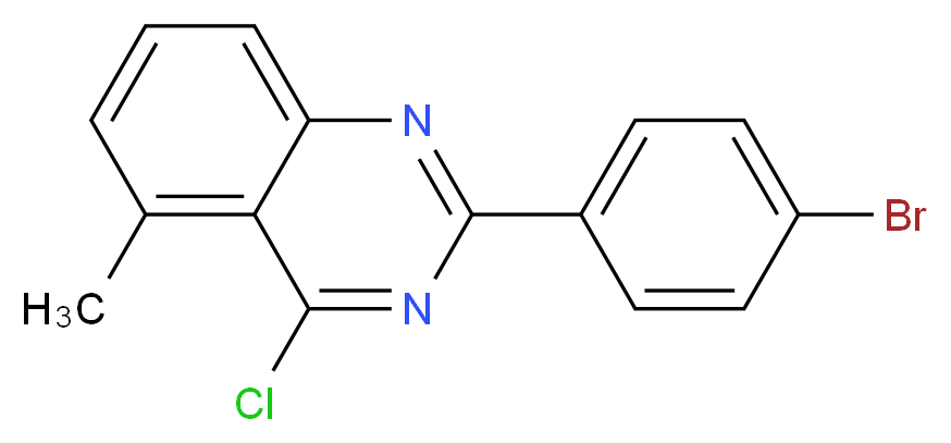 2-(4-bromophenyl)-4-chloro-5-methylquinazoline_分子结构_CAS_885277-89-4