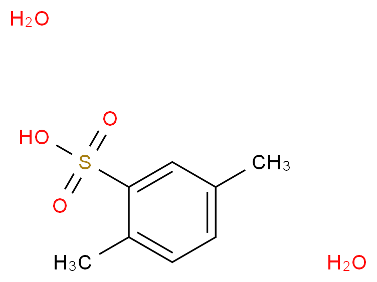2,5-dimethylbenzene-1-sulphonic acid dihydrate_分子结构_CAS_66905-17-7)