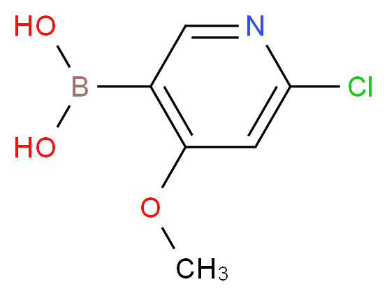 (6-chloro-4-methoxypyridin-3-yl)boronic acid_分子结构_CAS_1072946-20-3