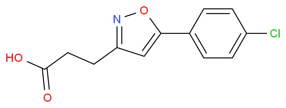 5-(4-氯苯基)异噁唑-3-丙酸_分子结构_CAS_870704-00-0)