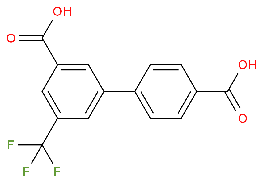 5-(Trifluoromethyl)-[1,1'-biphenyl]-3,4'-dicarboxylic acid_分子结构_CAS_1261975-94-3)