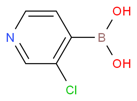 3-Chloropyridine-4-boronic acid_分子结构_CAS_458532-98-4)