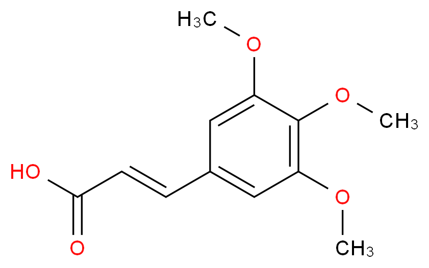 3-(3,4,5-trimethoxyphenyl)prop-2-enoic acid_分子结构_CAS_90-50-6