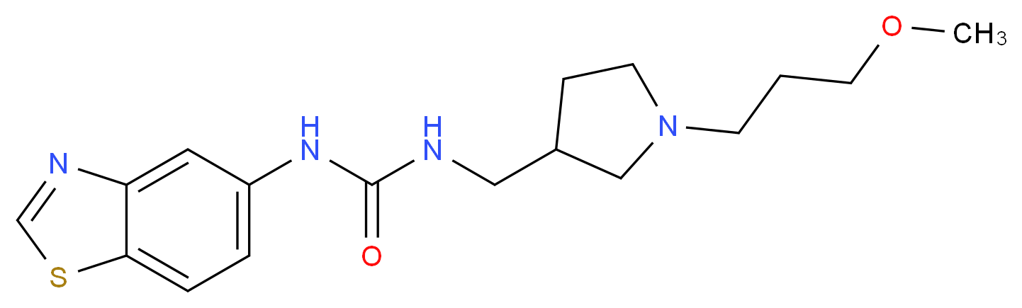 N-1,3-benzothiazol-5-yl-N'-{[1-(3-methoxypropyl)pyrrolidin-3-yl]methyl}urea_分子结构_CAS_)