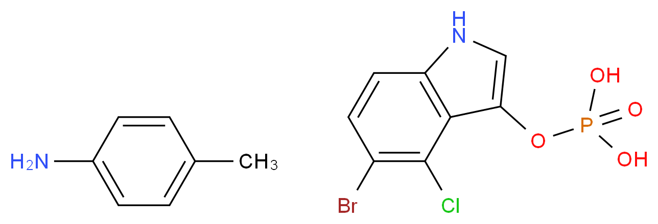 5-溴-4-氯-3-吲哚磷酸 对甲苯胺盐_分子结构_CAS_6578-06-9)