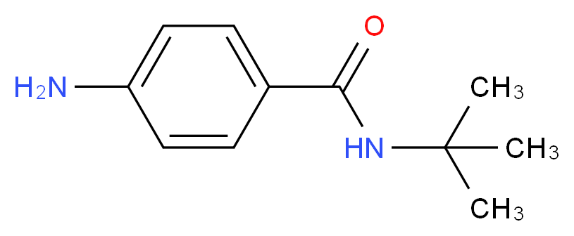 4-Amino-N-(tert-butyl)benzamide_分子结构_CAS_93483-71-7)