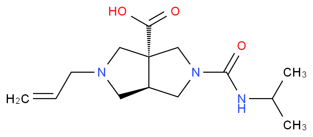 (3aR*,6aR*)-2-allyl-5-[(isopropylamino)carbonyl]hexahydropyrrolo[3,4-c]pyrrole-3a(1H)-carboxylic acid_分子结构_CAS_)