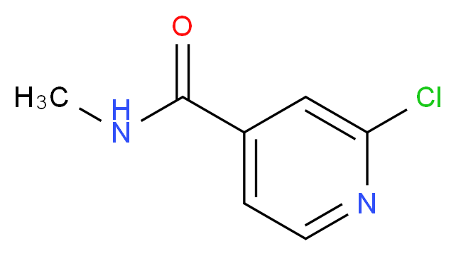 2-chloro-N-methylpyridine-4-carboxamide_分子结构_CAS_131418-11-6