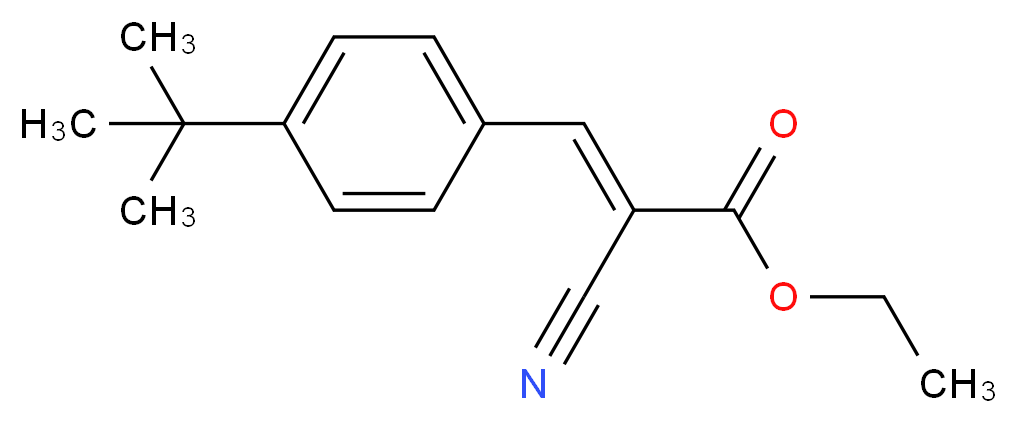 Ethyl 3-[4-(tert-butyl)phenyl]-2-cyanoacrylate_分子结构_CAS_)