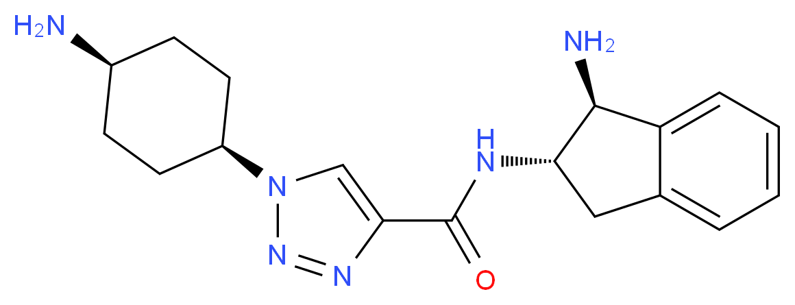 1-(cis-4-aminocyclohexyl)-N-[(1S,2S)-1-amino-2,3-dihydro-1H-inden-2-yl]-1H-1,2,3-triazole-4-carboxamide_分子结构_CAS_)